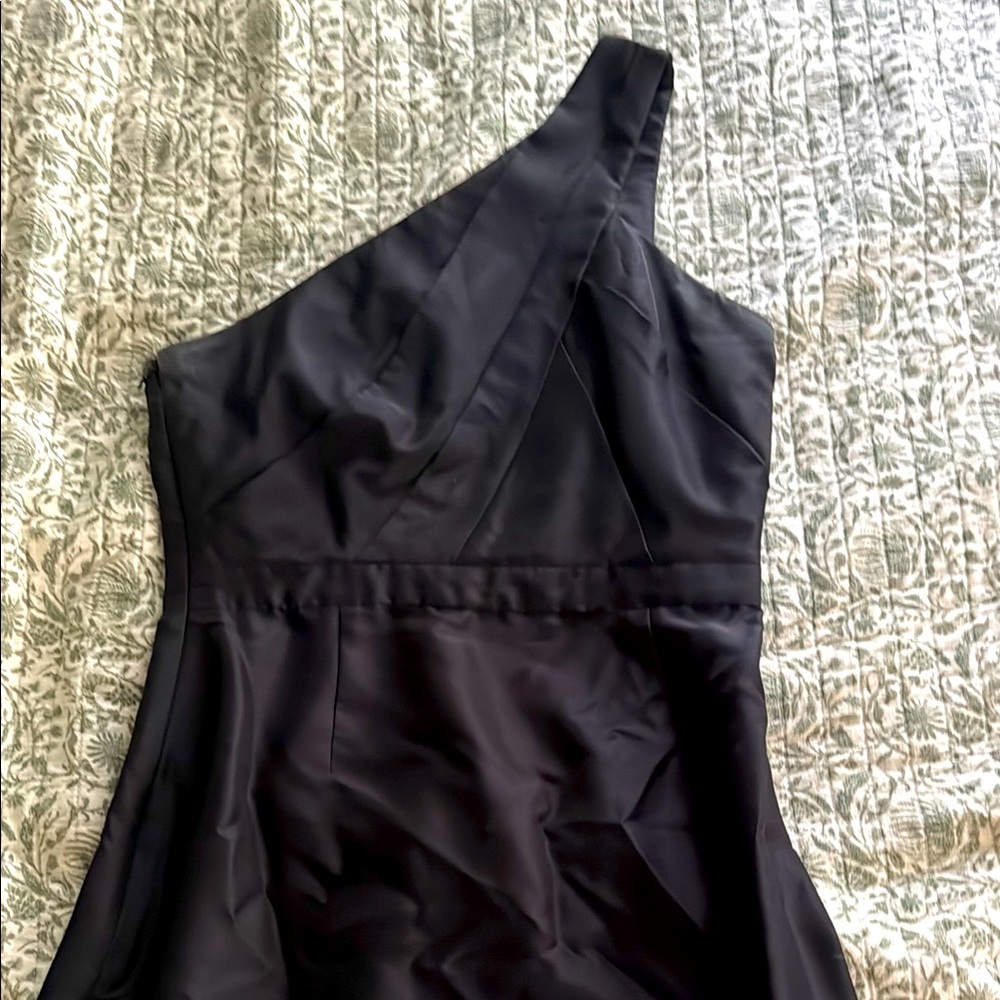 J. Crew Black Asymmetrical One-Shoulder Cocktail Dress